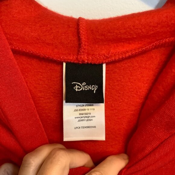 Disney Minnie Mouse Hoodie Womens Large Red Jerry Leigh Design Soft NWOT - Picture 3 of 10